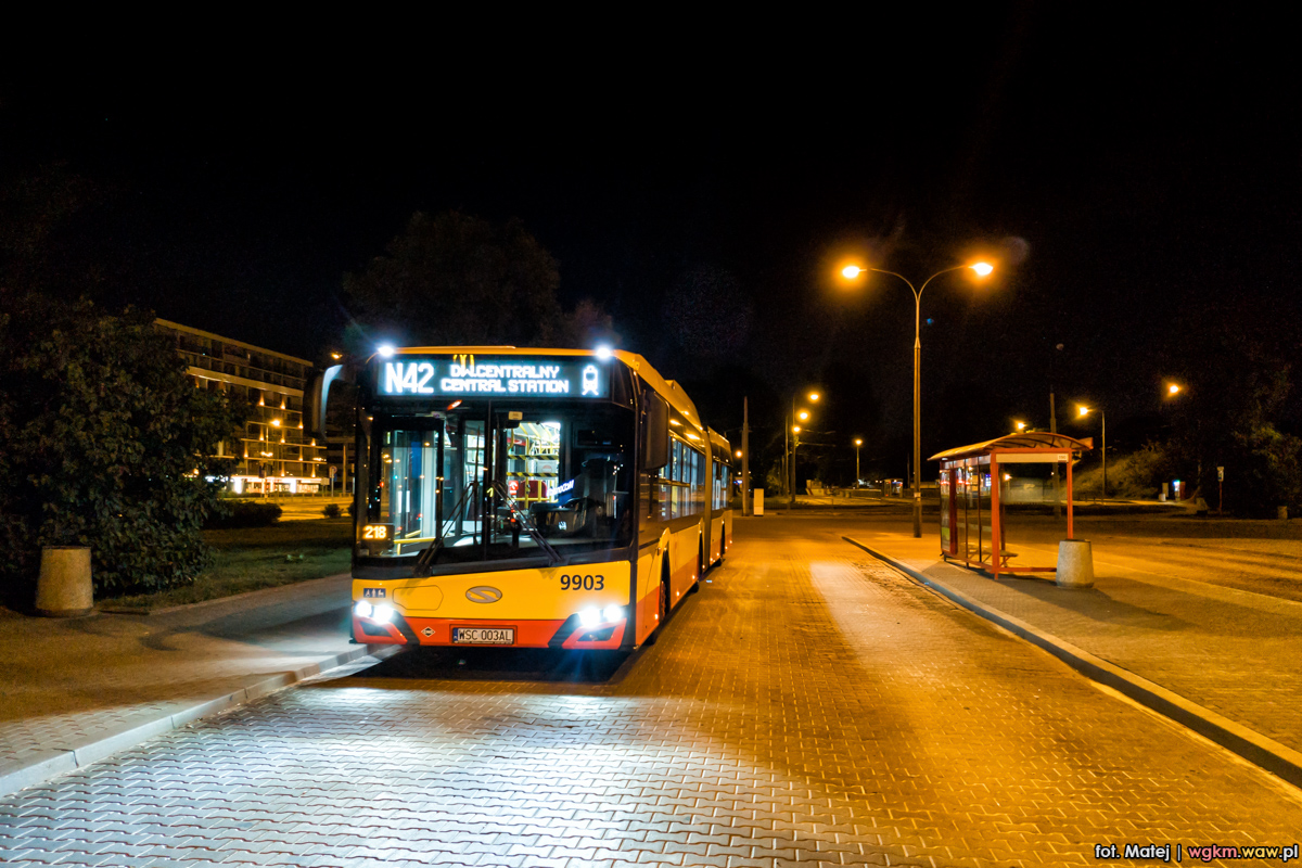 9903
Zdecydowanie spodobaĹo mi siÄ jeĹźdĹźenie w nocy. N42 rĂłwnieĹź bardzo przyjemne, podczas pĂłĹgodzinnych postojĂłw na GĂłrczewskiej moĹźna odpoczÄÄ.
