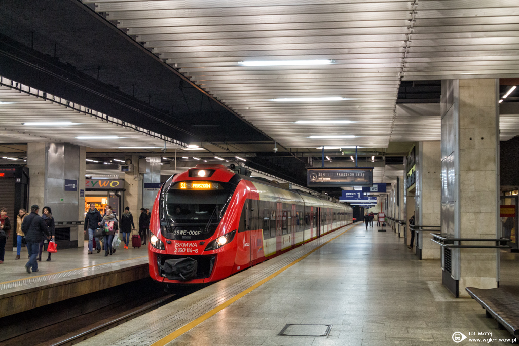 35WE-006
W zwiÄzku z trwajÄcym remontem Ĺrednicy, linia S1 zostaĹa skrĂłcona do stacji Warszawa ĹrĂłdmieĹcie.

