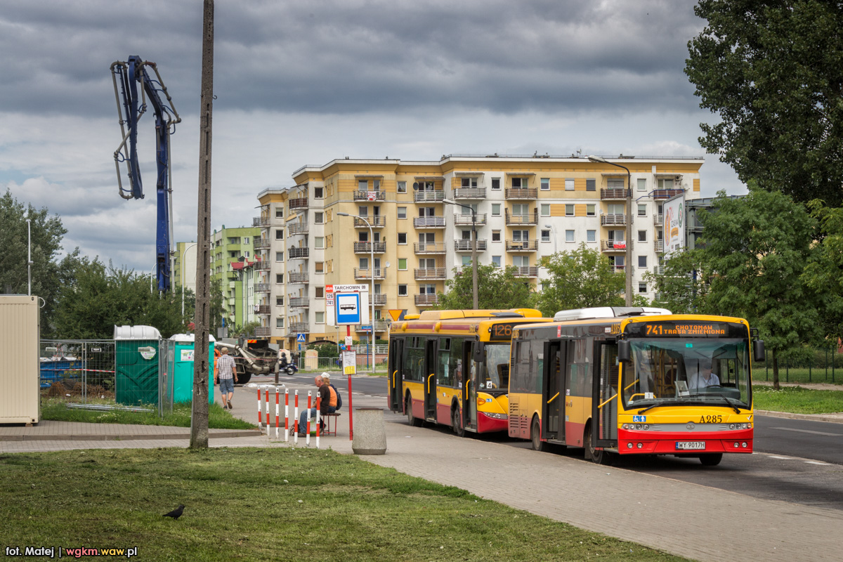 A285
Linie 126 i 741 zostały skierowane na kraniec Tarchomin.
Słowa kluczowe: Objazd