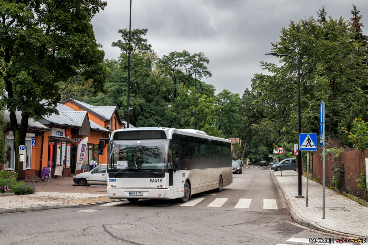 M418
Szczytowa linia ZM kursująca z Grodziska Mazowieckiego do Milanówka w ramach Zastępczej Komunikacji Autobusowej Kolei Mazowieckich.
