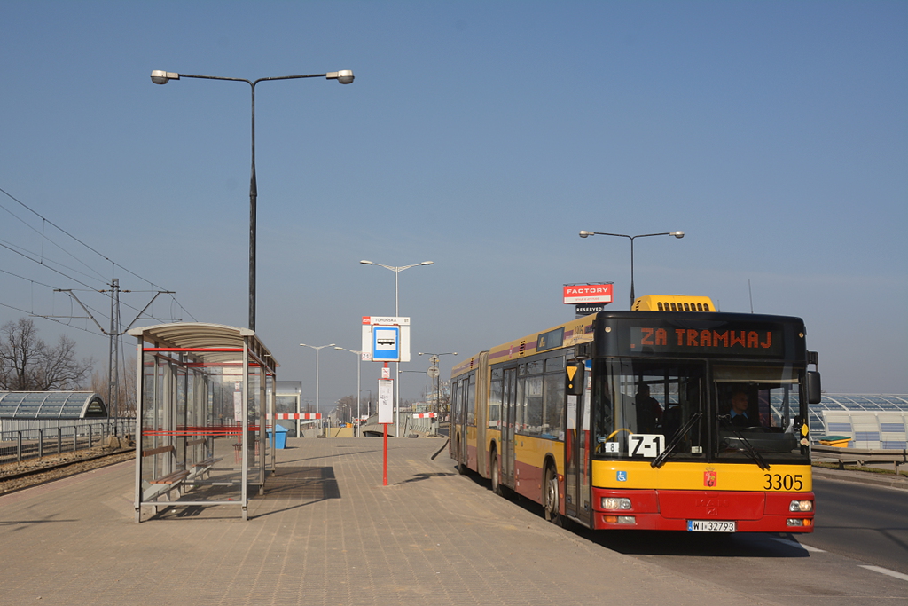 3305
Linia zastÄpujÄca tramwaje na odcinku Rondo Ĺťaba - ĹťeraĹ Wschodni.
Słowa kluczowe: ZaTramwaj