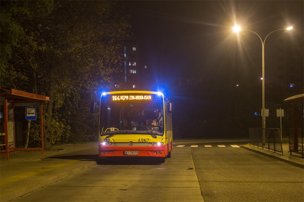 A267
Pierwszy dzieĹ Sancity w obsĹudze linii 164. Tu podczas przerwy miÄdzy kursami na wariantowej trasie Stegny - KÄpa Zawadowska.
