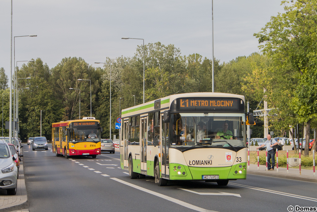 33
Jelcz Mastero z KM Ĺomianki zbliĹźa siÄ do przystanku koĹcowego. Na zdjÄciu widzimy dwa pojazdy tego samego typu, z takim samym silnikiem, czyli 270-konnym Iveco, ktĂłry po sprzÄgniÄciu ze skrzyniÄ Voith D854.5 daje mocarnego kopa tym wozom.
Słowa kluczowe: M121I