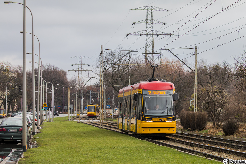 3802
Debiut mokotowskiego szczeniaka na linii - dzisiaj 3802 wyjechaĹ na 7. brygadÄ linii 18. 
