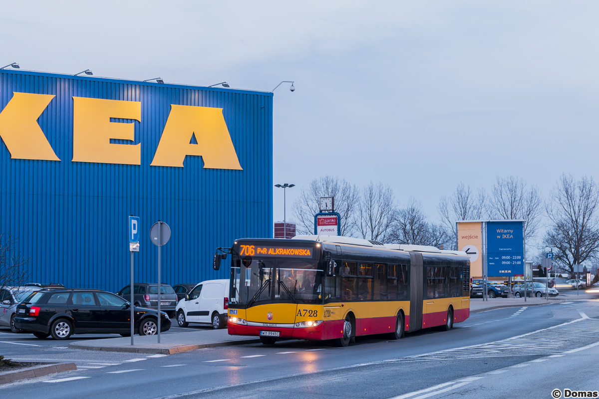 A728
Od 1 lutego na 706 pojawia siÄ w weekendy Mobilis - przez caĹy w/w miesiÄc jeĹşdziĹy tutaj Mercedesy Conecto G, a od 4 marca, czyli od wczoraj, pojawiajÄ siÄ tutaj Urbino 18 tego samego przewoĹşnika.
Słowa kluczowe: MOBSU18