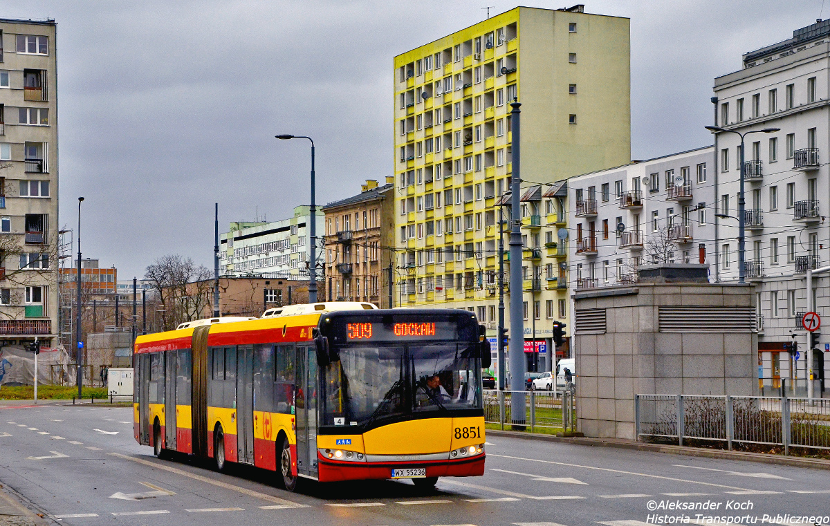 8851
"509" w drodze do kraĹca 'GocĹaw' zbliĹźa siÄ do Dworca WileĹskiego. 
