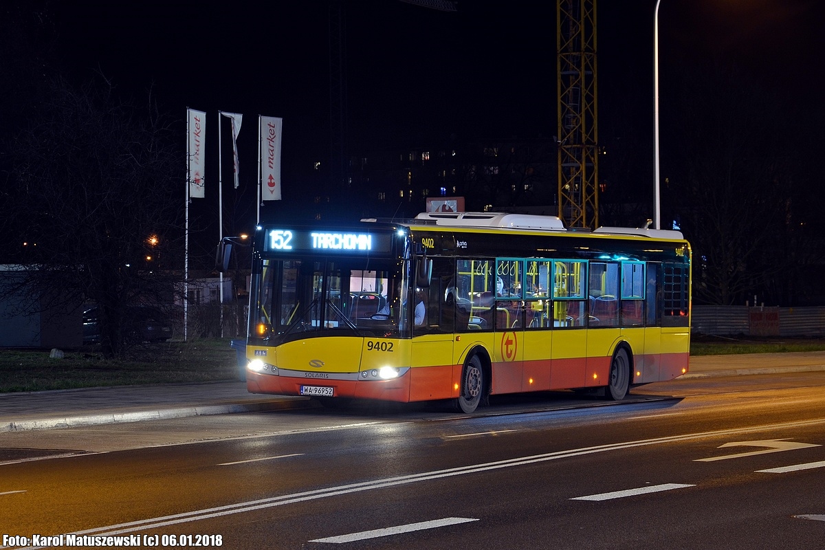 9402
Od czasu otwarcia Galerii Północnej przystanek Milenijna stał się stały dla linii dziennych.
