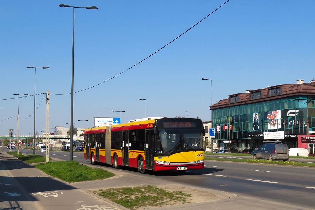 8875
Solaris jedzie jako kurs linii numer 190 â CH Marki (16:05)-Warszawa Metro Ratusz ArsenaĹ (16:30). 
