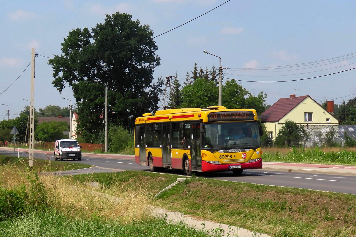80298
Scania jedzie jako kurs linii numer 28 â Grodzisk Maz. Dw. PKP (14:30)-MakĂłwka SkrzyĹźowanie (14:50)-Grodzisk Maz. Dw. PKP (15:22)-MilanĂłwek Mifam/Tesco (15:33)-Grodzisk Maz. Dw. PKP (15:43). 
