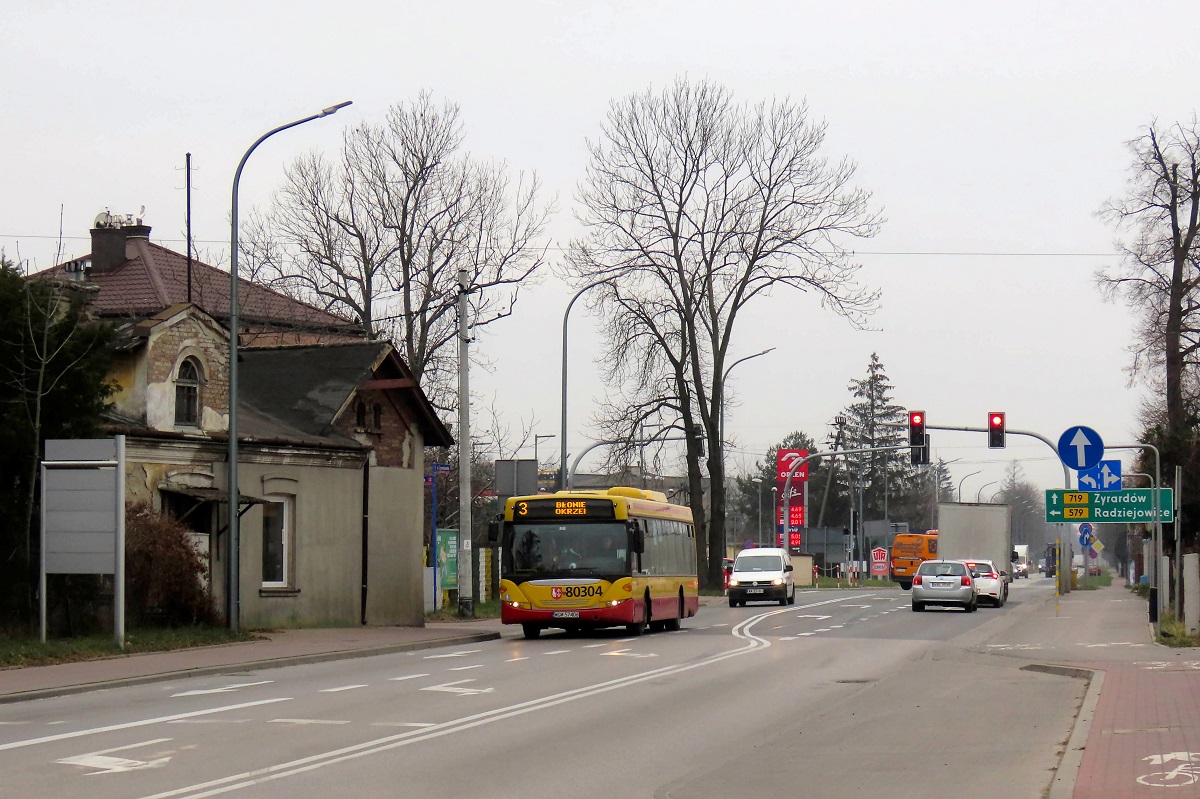 80304
Scania jedzie z grodziskiej zajezdni PKS Grodzisk na dworzec PKP gdzie rozpocznie kurs linii numer 3 â Grodzisk Maz. Dw. PKP (12:30)-BĹonie Okrzei (13:08). 
