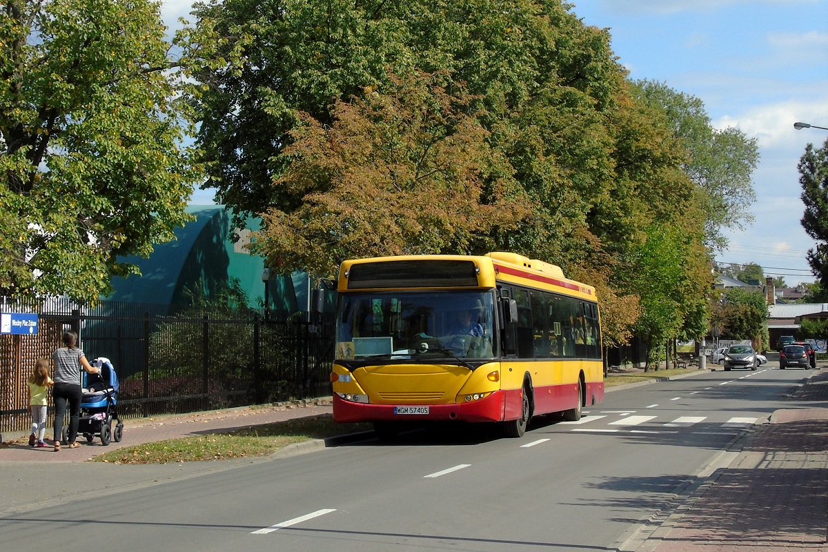80303
Scania (dawna warszawska A603) zaraz wjedzie na parking Grodziskiego Klubu Sportowego âPogoĹâ gdzie wysiÄdÄ z niej uczniowie z SP5 udajÄcy siÄ na lekcje WF-u na pobliskim basenie. 
Planowa na to zadanie Bova #30006 wraz z rozpoczÄciem roku szkolnego zostaĹa skierowana na nowy kontrakt szkolny do Ĺťabiej Woli wiÄc w Grodzisku na brygadzie "basenowej" moĹźna spotkaÄ podobnÄ rocznikowo ScaniÄ OmniCity (Bova z 2009 r., Scania z 2008 r.) jednak posiadajÄcÄ mniej miejsc siedzÄcych co powinno dyskwalifikowaÄ jÄ z tego zadania. 
