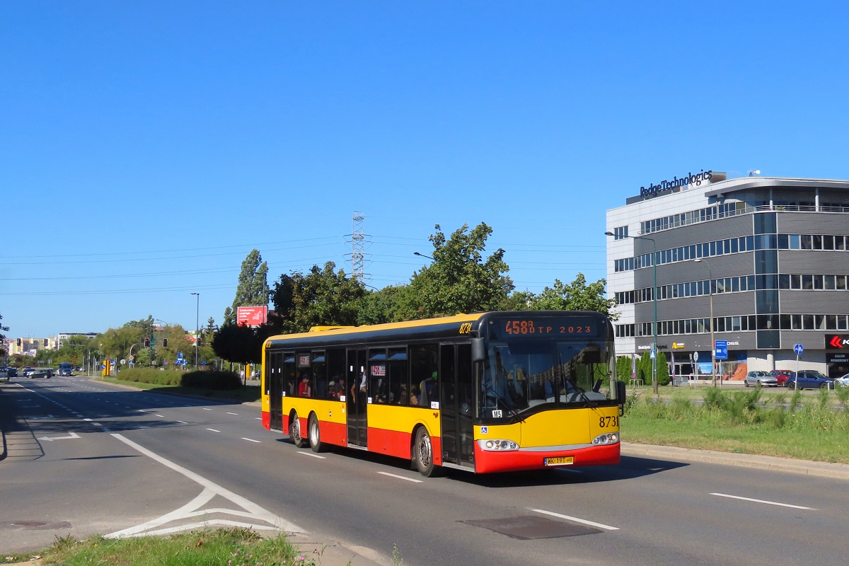 8731
Solaris jedzie jako kurs linii specjalnej 458: Emilii Plater (10:55)-Zajezdnia Ostrobramska (11:17). Pozdrowienia dla Kierowcy! 
