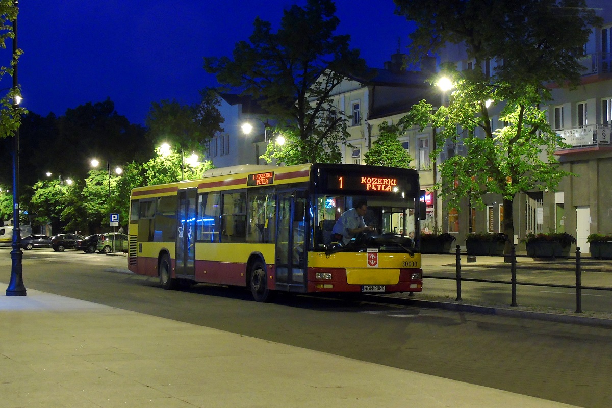 30030
SAM wykonaĹ kurs linii numer 7 w relacji Grodzisk Maz. Dw. PKP (21:05)-Grodzisk Maz. Os. Teligi (21:14)-Grodzisk Maz. Dw. PKP (21:24). NastÄpnie wykona kurs "5047" linii numer 1 w relacji Grodzisk Maz. Dw. PKP (21:45)-Kozerki PÄtla (21:57). 
