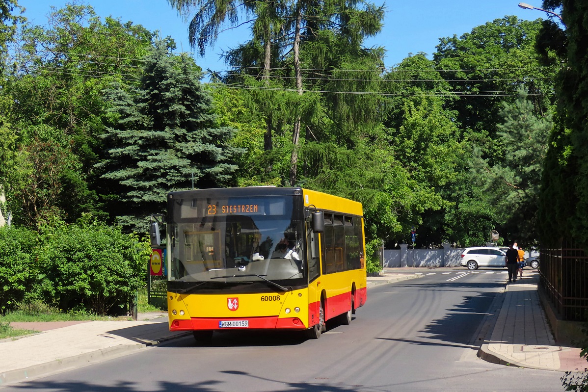 60008
MAZ jedzie jako kurs linii numer 23 â Grodzisk Maz. Dw. PKP (15:15)-SiestrzeĹ Grodziska (16:05). 
