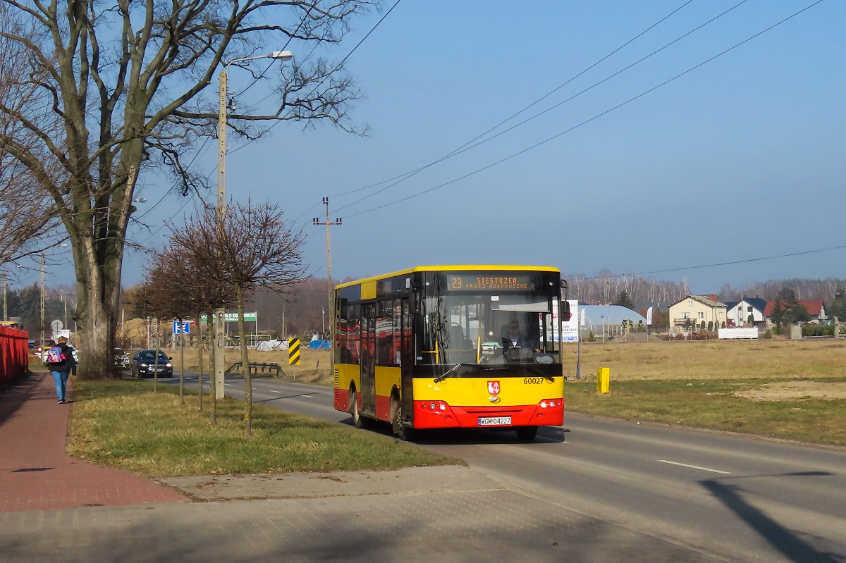 60027
ZAZ jedzie jako kurs linii numer 23 â Grodzisk Maz. Dw. PKP (12:30)-SiestrzeĹ Grodziska (13:13). 
