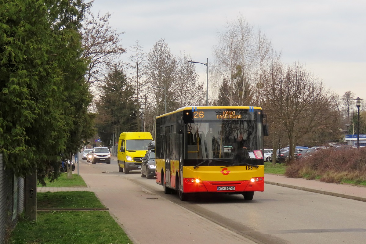 188 (22029)
ZAZ jedzie jako kurs 502 linii numer 26: Grodzisk Maz. Szpital (8:30)-Kaski DwĂłr (9:34). 

