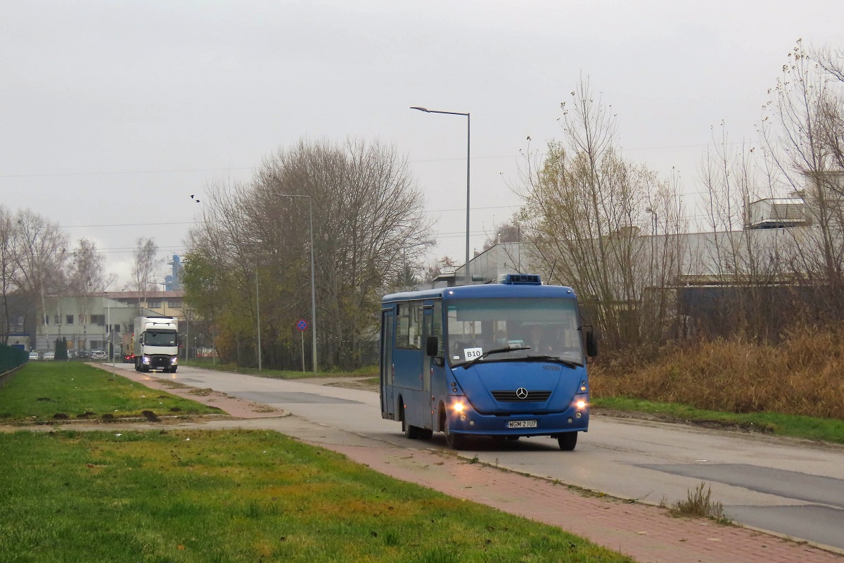 90106
Solina jedzie jako kurs linii numer B10 â Moszna Park Logistyczny (9:59)-PruszkĂłw WaryĹskiego Elektrownia (10:19)-Moszna Park Logistyczny (10:43). 

