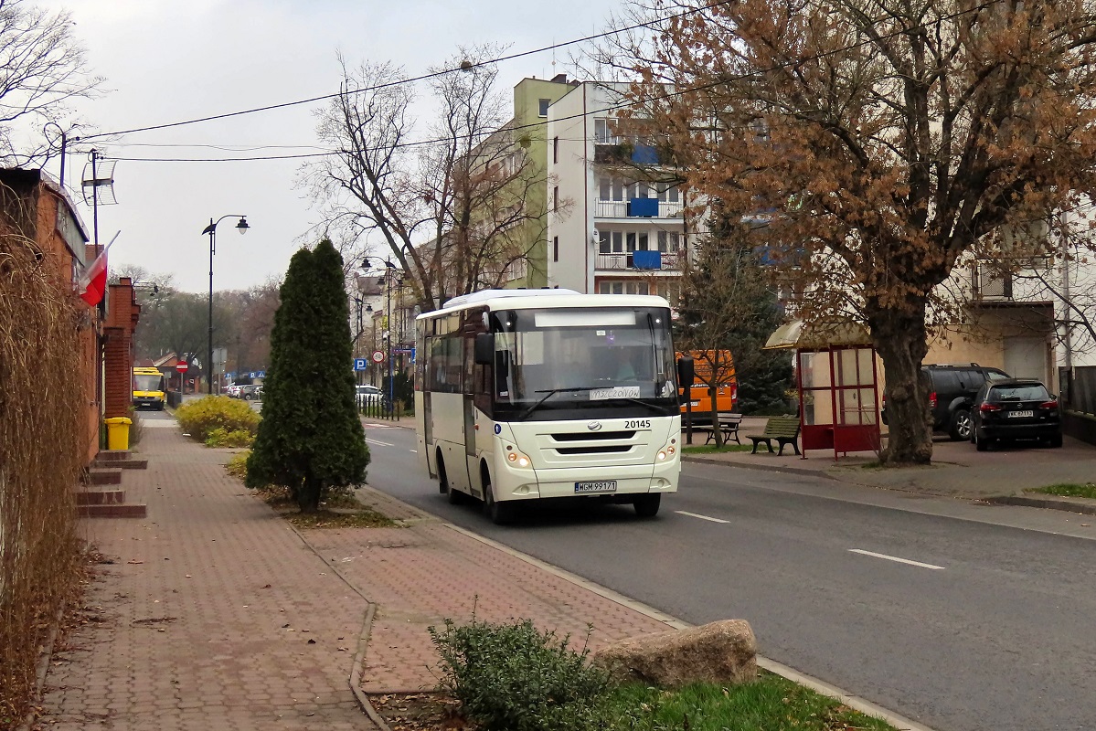 20145
ZAZ jedzie jako kurs linii podmiejskiej â Grodzisk Maz. Dw. PKP (12:20)-MszczonĂłw Rynek (13:00). 
Podobne ZAZ-y tylko dostosowane do wymogĂłw ZTM majÄ jeĹşdziÄ na L-kach w Starych Babicach. 
