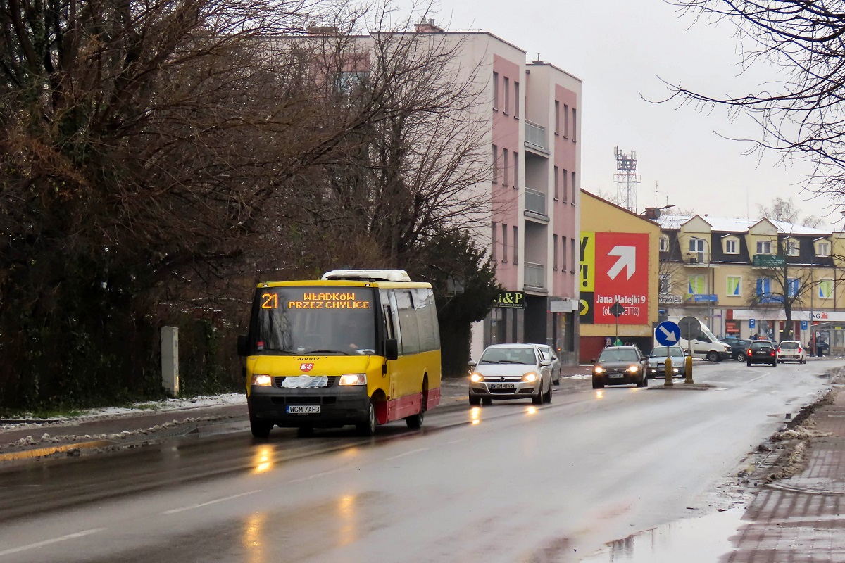 40007
ProCity jedzie jako kurs linii numer 21 â Grodzisk Maz. Dw. PKP (12:35)-WĹadkĂłw PÄtla (13:16). 
