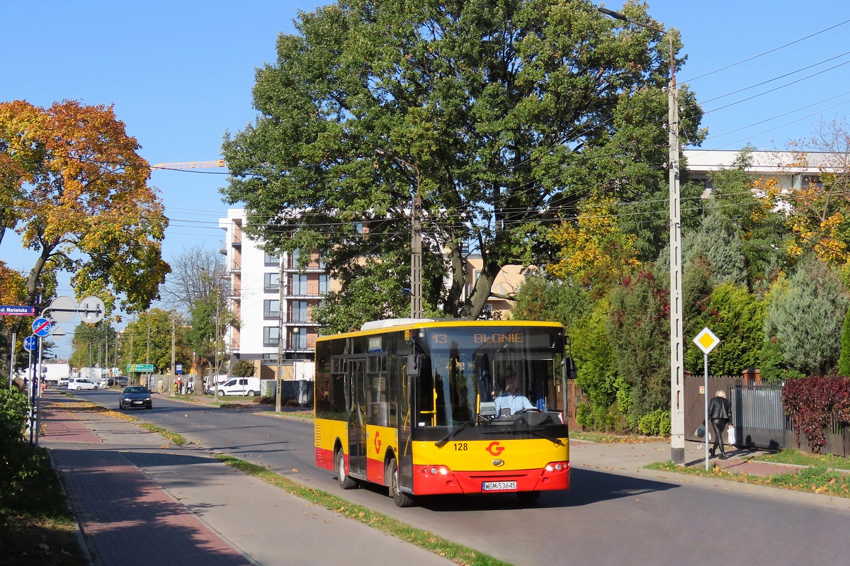 128 (80423)
ZAZ jedzie jako kurs â122â linii numer 13 â Grodzisk Maz. Szpital (14:10)-BĹonie Centrum Sportu (14:58). 
