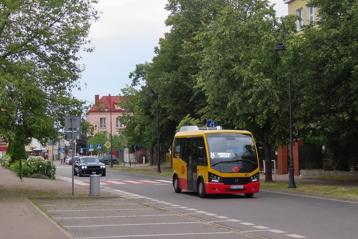 141 (23032)
Karsan jedzie jako kurs 308 linii numer 24: Grodzisk Maz. Dw. PKP (15:05)-BaranĂłw SzkoĹa (15:49). 
