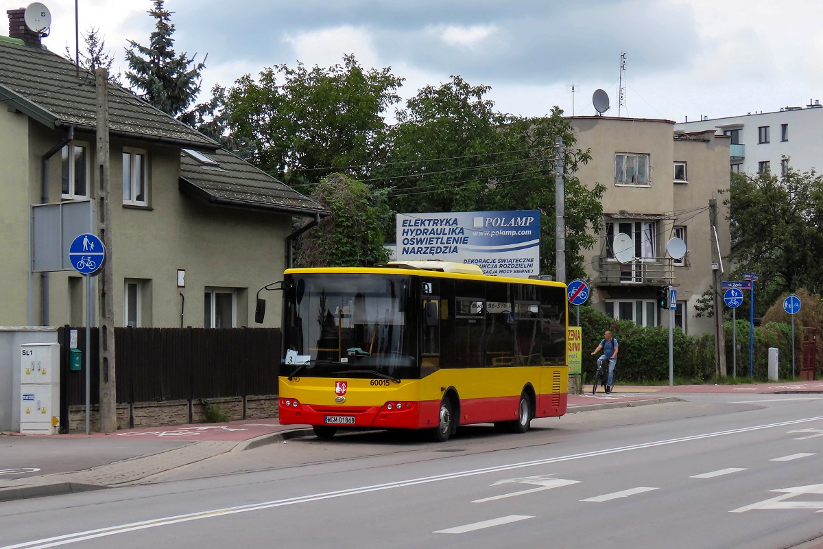 60015
ZAZ stoi na przystanku âGrodzisk Ĺťyrardowska 01â w trakcie przerwy pomiÄdzy kursami na linii numer 3. 

