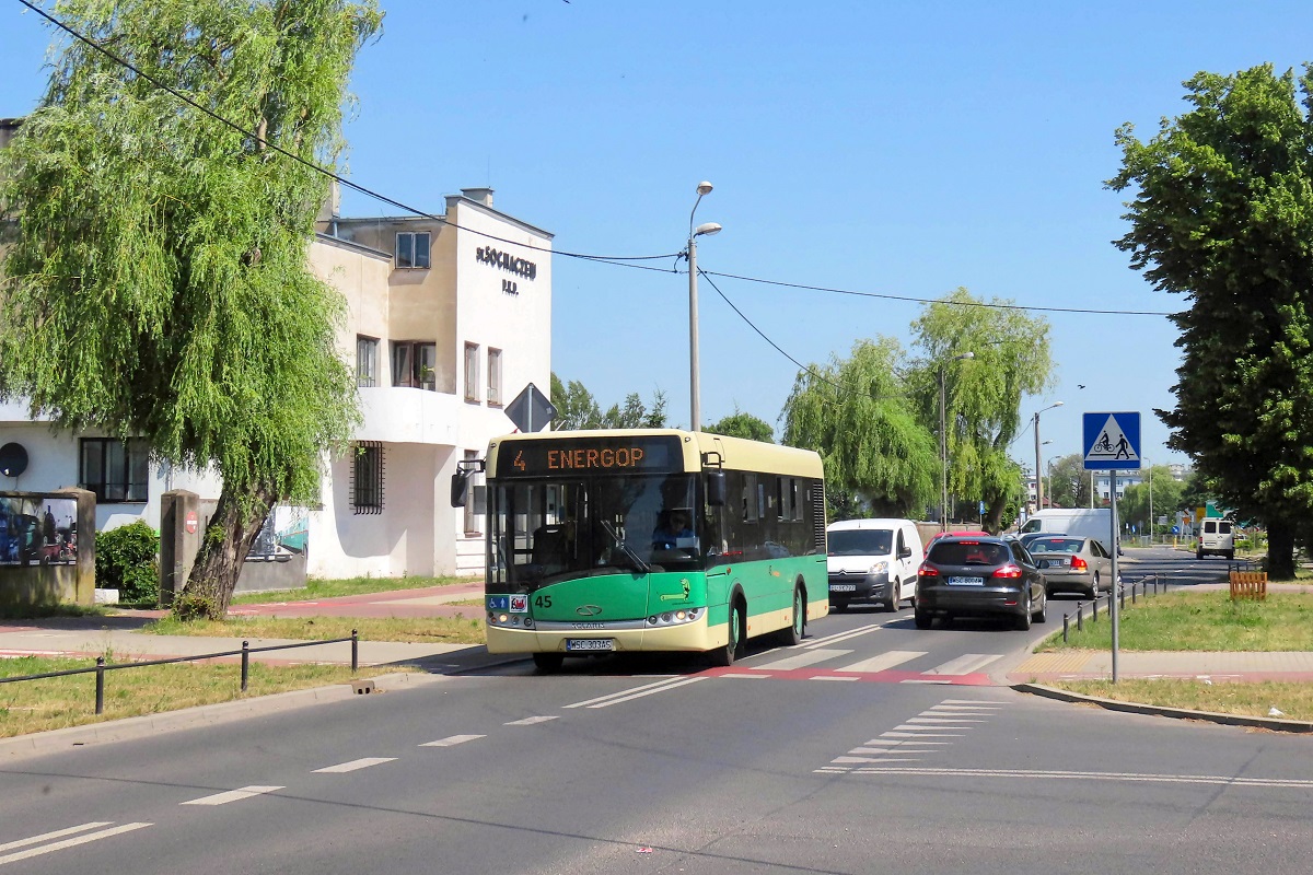 45
Solaris jedzie jako kurs linii numer 4 â Sochaczew Korczaka (10:10)-Sochaczew Energop (11:01). 
