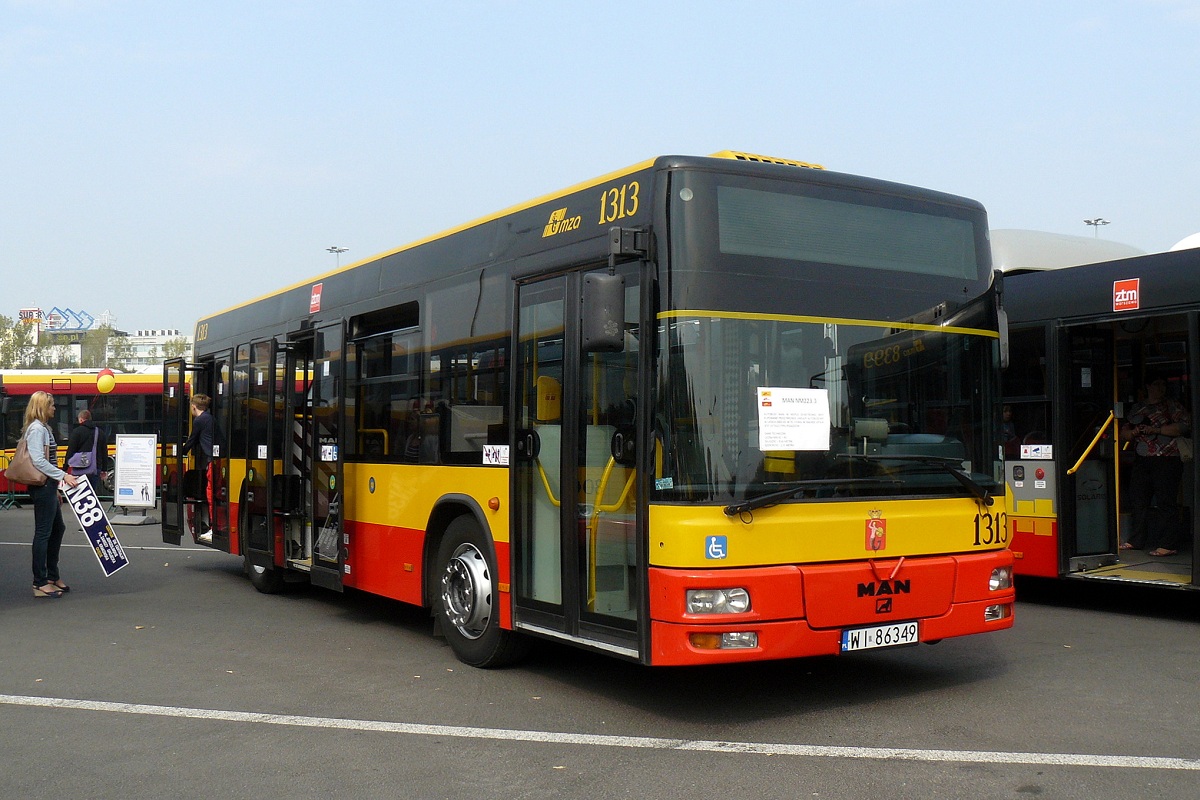 1313
MAN stoi wystawiony z okazji Dni Transportu Publicznego 2014 na terenie zajezdni R-3 Ostrobramska. 
Słowa kluczowe: DTP2014 NM223