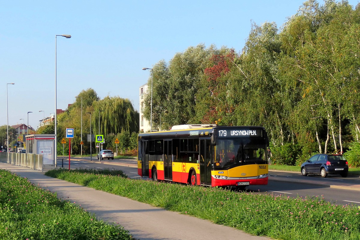 9332 (79332)
Solaris jedzie jako kurs linii numer 179 â Os. Kabaty (7:58)-UrsynĂłw PĂłĹnocny (8:40). 
