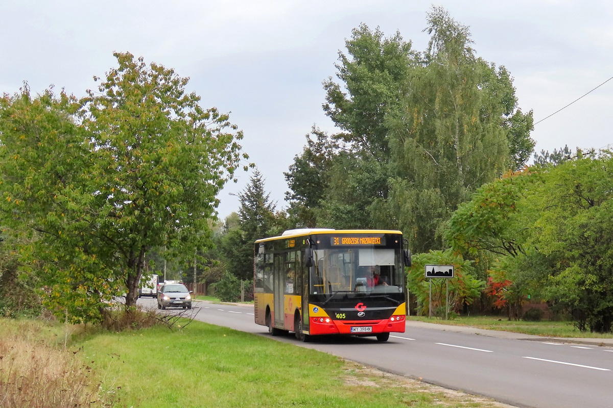 405
ZAZ jedzie jako kurs â114/216â linii numer 31 â Grodzisk Maz. Dw. PKP (10:45)-Petrykozy Trakt KrĂłlewski (11:37)-Grodzisk Maz. Dw. PKP (12:44). 
