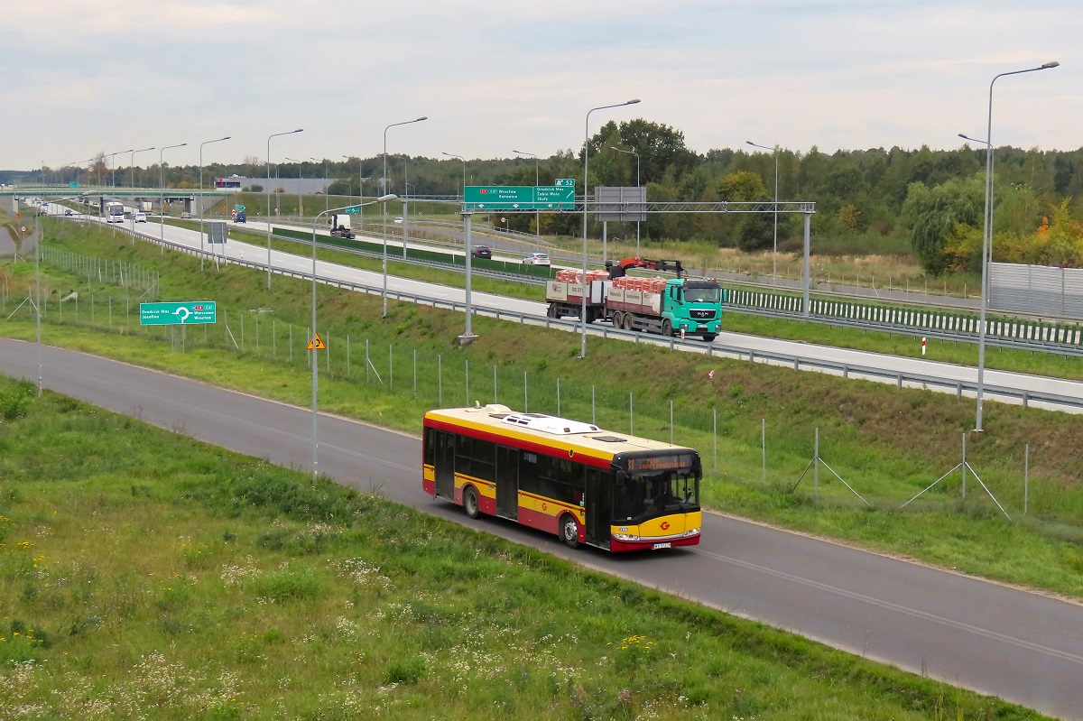 WX 57278 [ex. 1820]
Solaris jedzie jako kurs â117/219â linii numer 31 â Grodzisk Maz. Dw. PKP (12:15)-Petrykozy Trakt KrĂłlewski (13:23)-Grodzisk Maz. Dw. PKP (14:14). Pozdrowienia dla Kierowcy!
