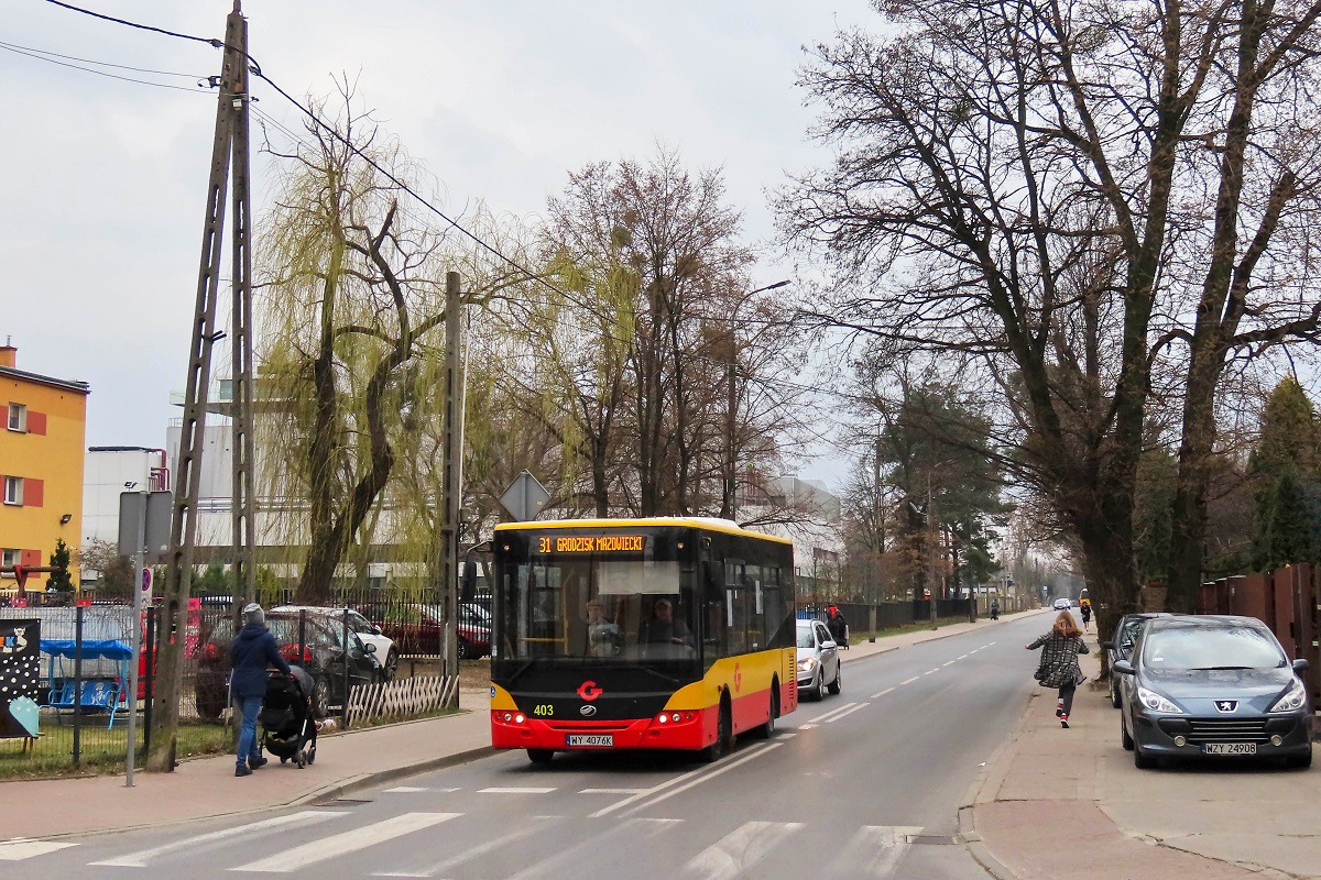 403
ZAZ jedzie jako kurs â128/236â linii numer 31 â Grodzisk Maz. Dw. PKP (11:45)-Petrykozy Trakt KrĂłlewski (12:38)-Grodzisk Maz. Dw. PKP (13:43). 
