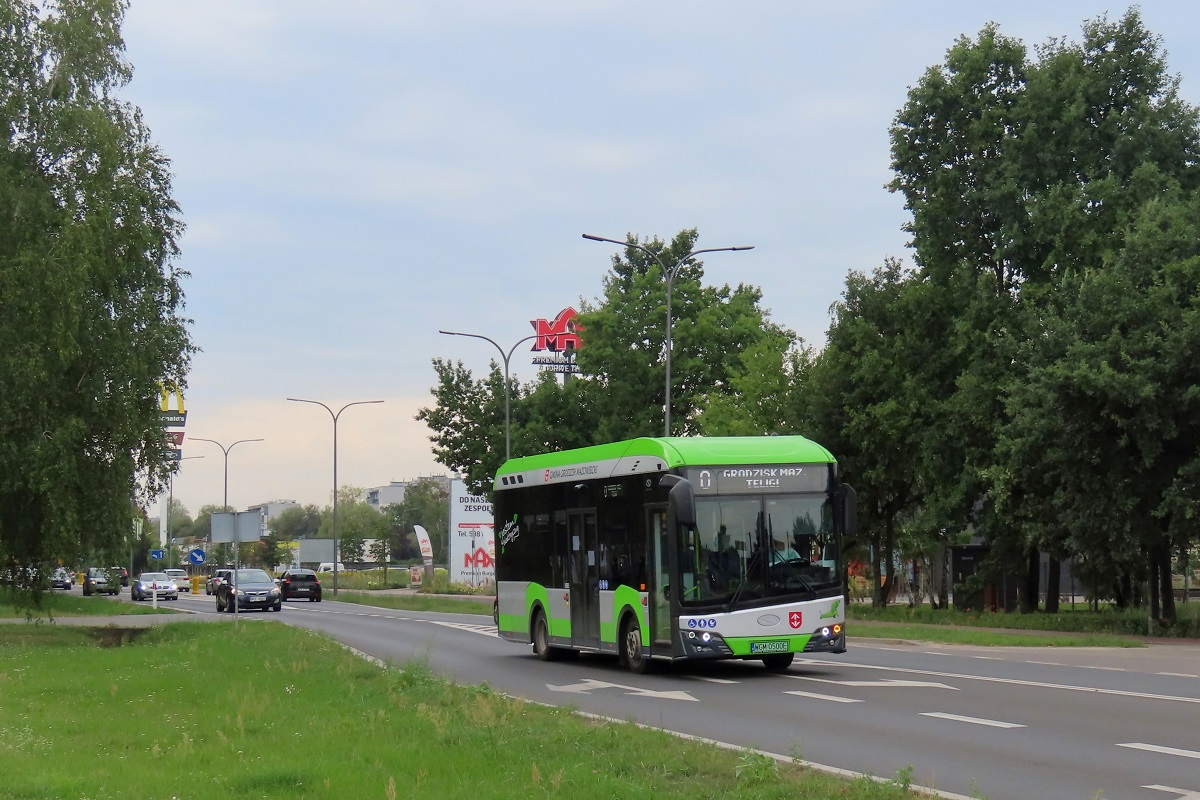 WGM 0500E
Solaris jedzie jako kurs linii numer 0: Grodzisk Maz. Traugutta PKP (13:40)-Grodzisk Maz. Dw. PKP (14:25). 
Słowa kluczowe: objazd