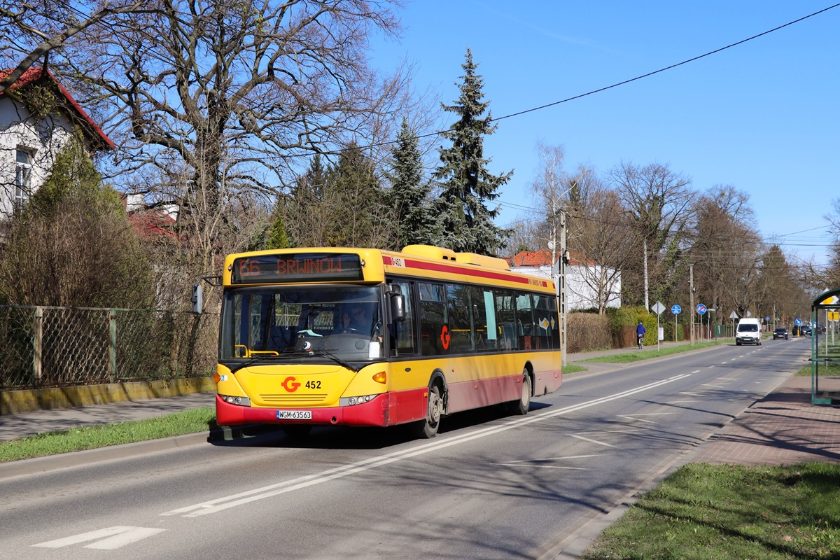 452 (80297)
Scania jedzie jako kurs linii numer 66: PKP PruszkĂłw (11:50)-BrwinĂłw ZespĂłĹ SzkĂłĹ OgĂłlnoksztaĹcÄcych (12:20). Pozdrowienia dla Kierowcy!

