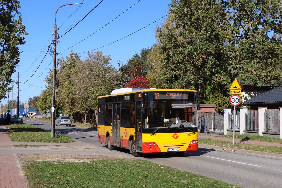 147 (60005)
ZAZ jedzie jako kurs linii numer 17: Grodzisk Maz. Szpital (12:10)-OtrÄbusy WKD (13:09). Pozdrowienia dla Kierowcy! 
