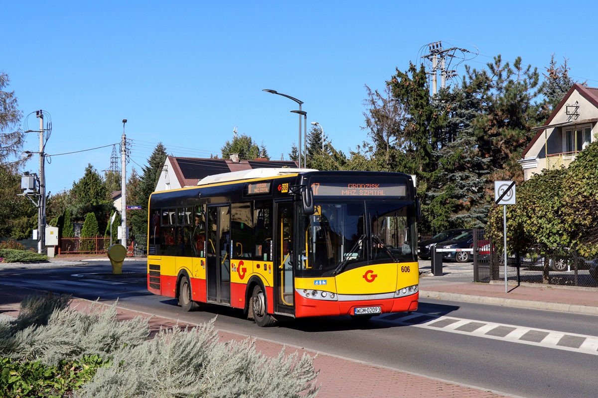 606 (24046)
Solaris jedzie jako kurs linii numer 17: OtrÄbusy WKD (12:21)-Grodzisk Maz. Szpital (13:20). Pozdrowienia dla Kierowcy! 
