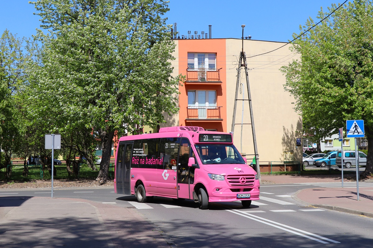 243
Sprinter jedzie jako kurs linii numer 23: Grodzisk Maz. Dw. PKP (12:55)-BrwinĂłw Rynek (13:47). 
