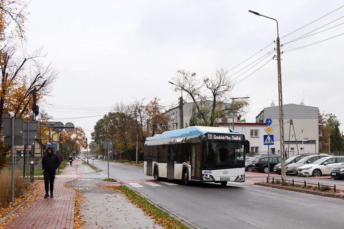 PZ 2U402
Solaris jedzie jako kurs 404 linii numer 13: BĹonie Centrum Sportu (13:10)-Grodzisk Maz. Szpital (14:02). Pozdrowienia dla Kierowcy! 
