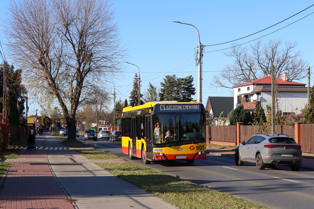 905 (24085)
Solaris jedzie jako kurs linii specjalnej C1: Szczęsne Cmentarz (12:50)-Grodzisk Maz. Teligi (13:11)-Szczęsne Cmentarz (13:35). Pozdrowienia dla Kierowcy! 
Słowa kluczowe: WŚ2024