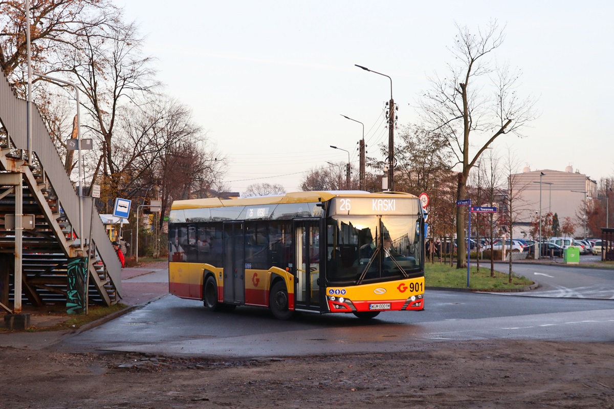 901 (24081)
Solaris jedzie jako kurs linii numer 26: Grodzisk Maz. Szpital (7:10)-Kaski (8:13). Pozdrowienia dla Kierowcy! 
