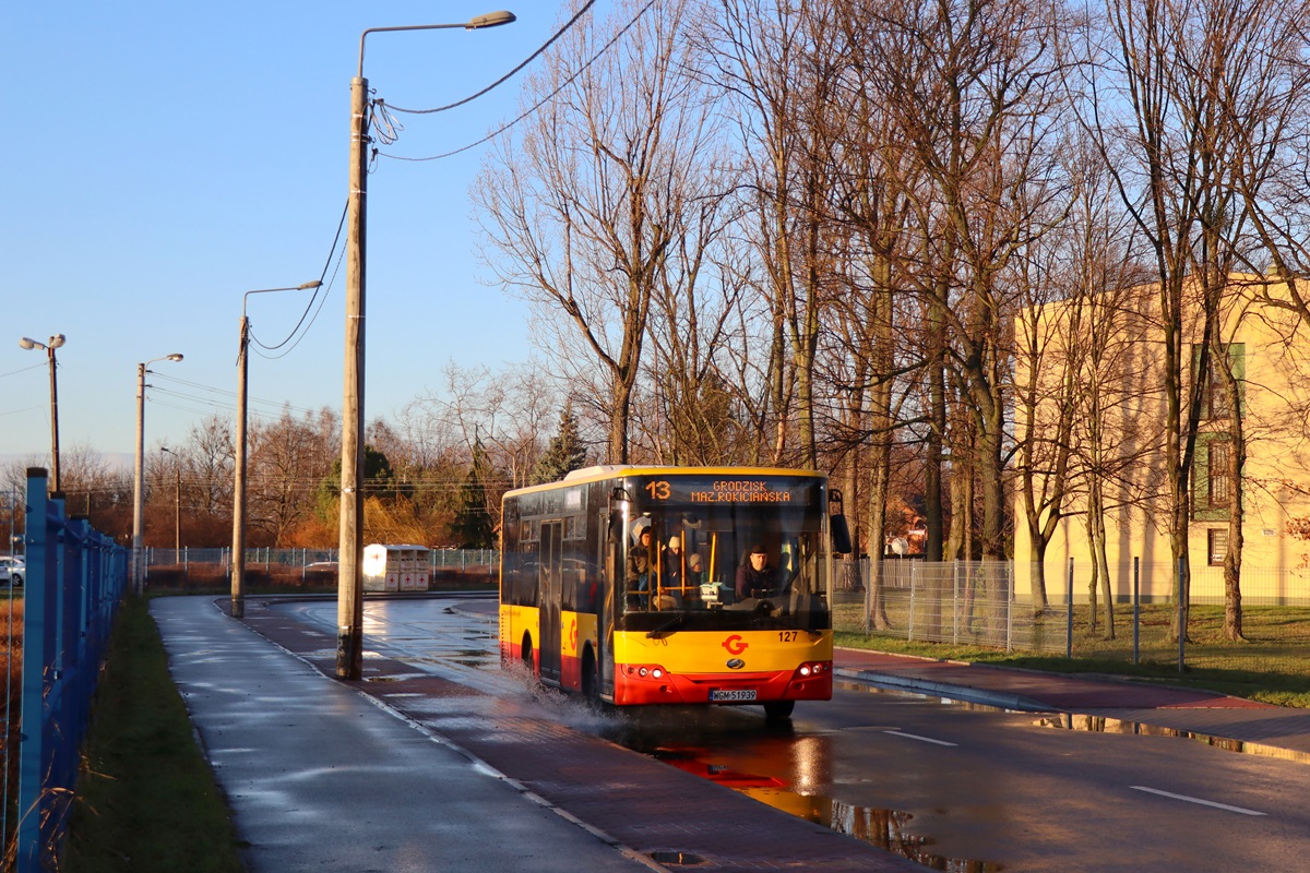127 (80421)
ZAZ jedzie jako kurs 610 linii numer 13: Grodzisk Maz. RokiciaĹska (14:05)-Chlebnia Logistyczna Raben (14:21)-Grodzisk Maz. RokiciaĹska (14:40). Pozdrowienia dla Kierowcy! 
