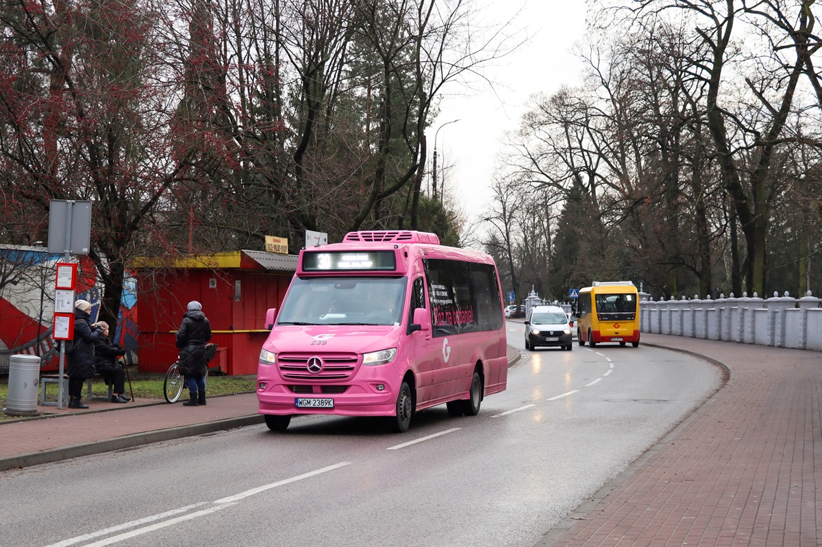 239
Sprinter mija przystanek âGrodzisk Maz. RadoĹska Cmentarz 01â jadÄc jako kurs linii numer 30: PieĹki SĹubickie (12:31)-Grodzisk Maz. Dw. PKP (13:13). TytuĹowy wĂłz zyskaĹ specjalnÄ okleinÄ promujÄcÄ regularne badania pod hasĹem "RĂłĹź na badania!". 
W tle widoczny jest Karsan Jest+ #175 (22061) jadÄcy jako kurs linii numer 16: MilanĂłwek Zachodnia (12:24)-Grodzisk Maz. Szpital (13:11). 
