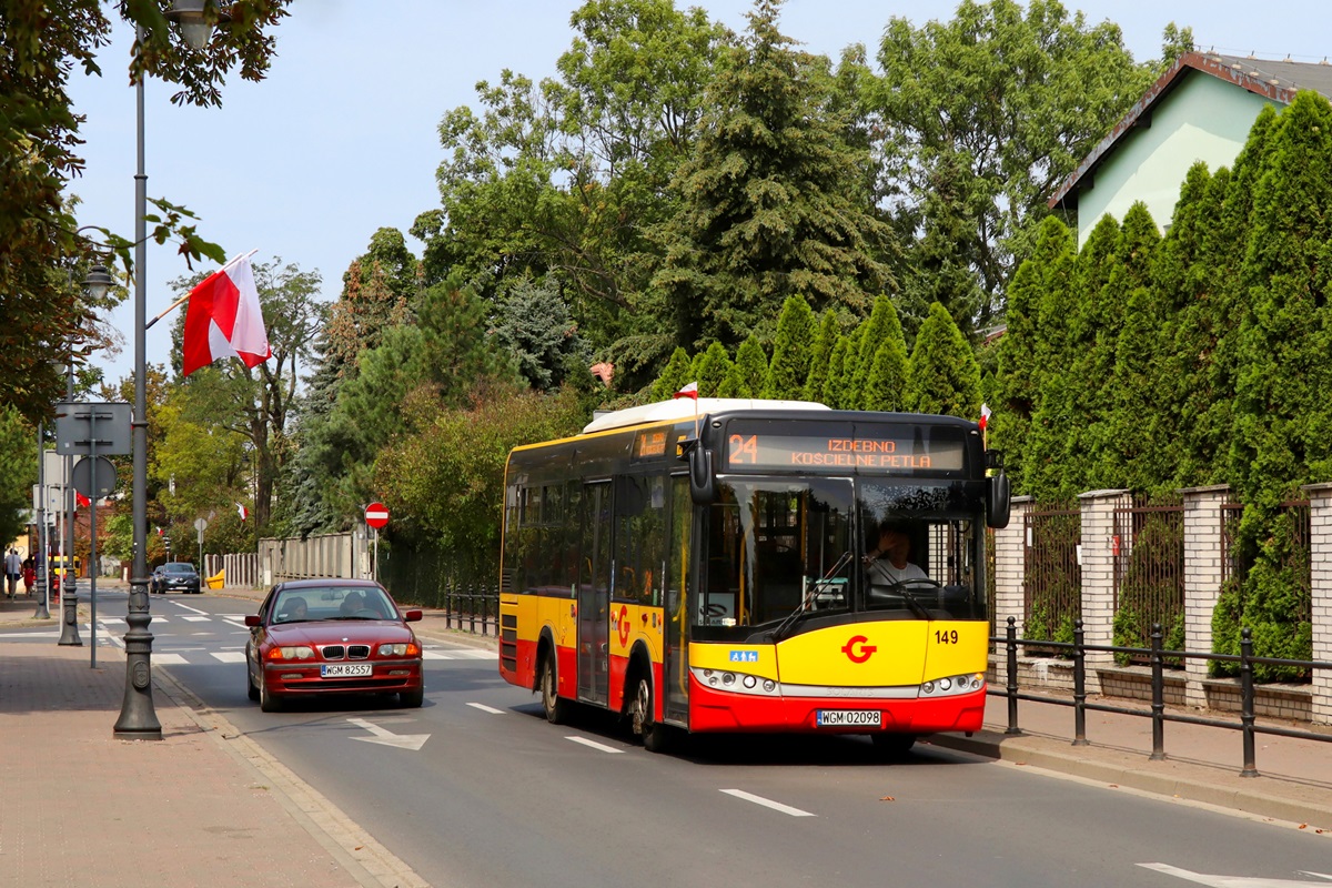 149 (24017)
Solaris jedzie jako kurs linii numer 24: Grodzisk Maz. Dw. PKP (13:10)-Izdebno Kościelne Pętla (13:37). Pozdrowienia dla Kierowcy! 
