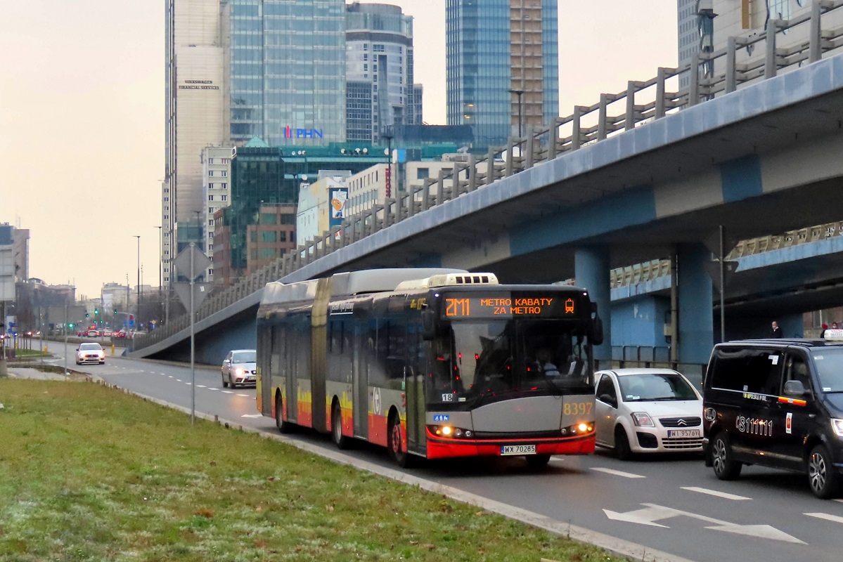 8397
Solaris jedzie jako kurs linii zastÄpczej ZM1 â Metro Ratusz ArsenaĹ (12:09)-Metro Kabaty (12:56). 
Słowa kluczowe: ZaMetro