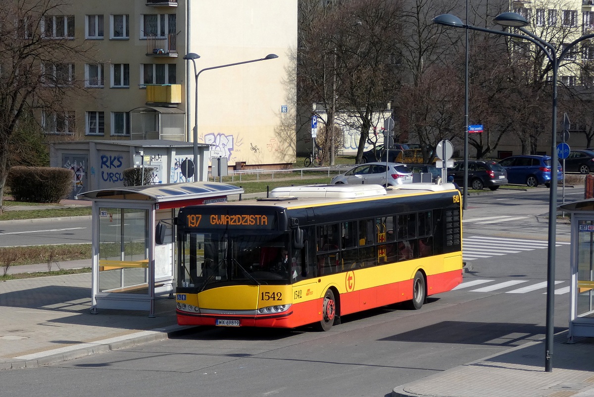 1542
Solaris zakoĹczyĹ obsĹugÄ kursu linii numer 197 w relacji GwiaĹşdzista (9:45)-Ursus NiedĹşwiadek (10:40). NastÄpnie pojedzie w obsĹudze kursu linii numer 197 w relacji Ursus NiedĹşwiadek (10:55)-GwiaĹşdzista (11:56). 
