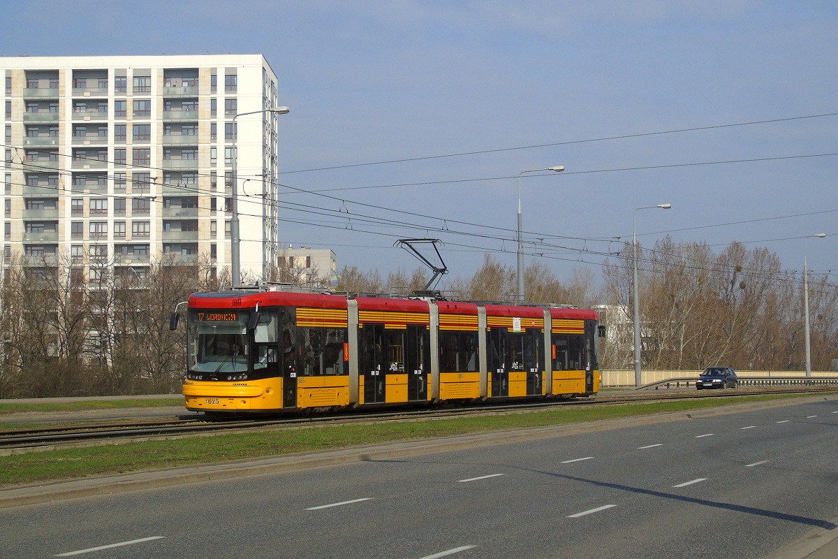 3625
Jazz jedzie w obsĹudze kursu linii numer 17 w relacji Metro Marymont (10:13)-Woronicza (10:49). 
