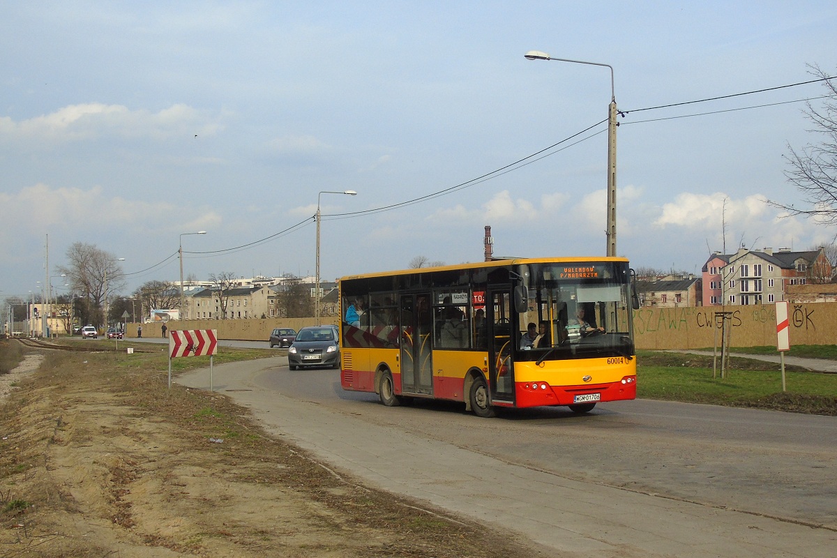 60014
ZAZ jedzie w obsĹudze kursu linii podmiejskiej w relacji PruszkĂłw PKP (17:05)-WalendĂłw (17:33). 
