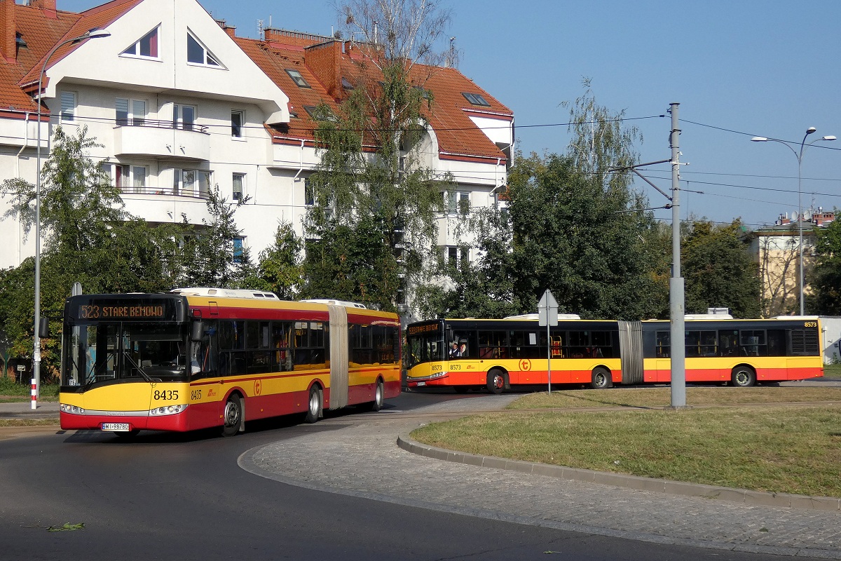 8435
Solaris #8435 jedzie w obsĹudze kursu linii numer 523 w relacji PKP Olszynka Grochowska (8:06)-Stare Bemowo (9:03). Za nim jedzie Solaris #8573 w obsĹudze kolejnego kursu linii numer 523 w relacji PKP Olszynka Grochowska (8:11)-Stare Bemowo (9:08).  
