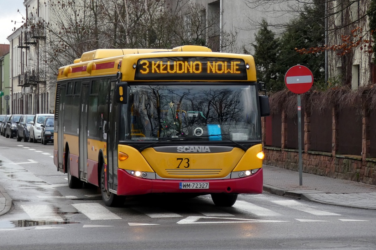 80273 
Scania (ex. A573) jedzie w obsĹudze kursu â5512â linii numer 3 w relacji SzczÄsne Cmentarz Nowy (9:56)-KĹudno Nowe PÄtla (11:03). 
