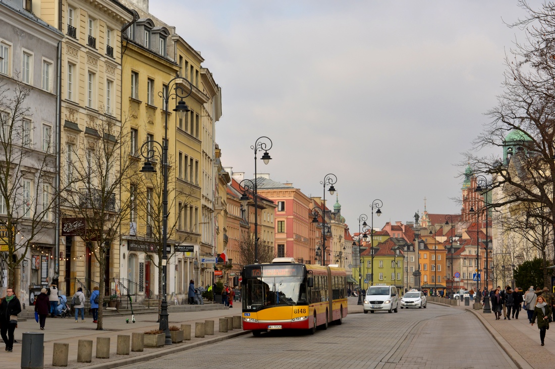 8148
Solaris na poczÄtkowym odcinku trasy w kierunku Lotniska Chopina.
